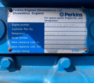 300 Kva Perkins/Atalanta open type diesel generator.  Engine: Perkins 2006-TWG2